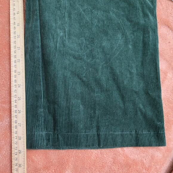 NWT Topshop Women's Wide-Leg Corduroy Pants, Green, US 8, High-Waist Relaxed Fit - Picture 12 of 12